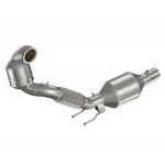 HJS ECE Downpipe for VW Polo AW1 GTI and Audi A1 GB 40 TFSI (200HP) with OPF Euro 6d