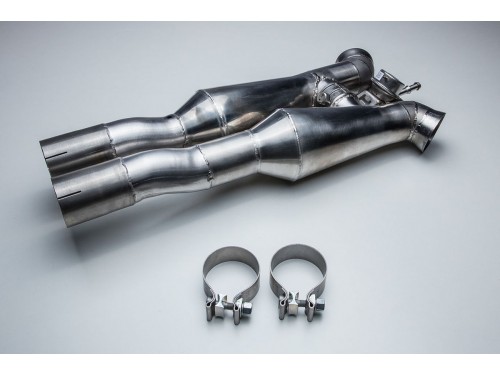 TechArt Porsche Panamera Turbo (971) Front muffler with flaps