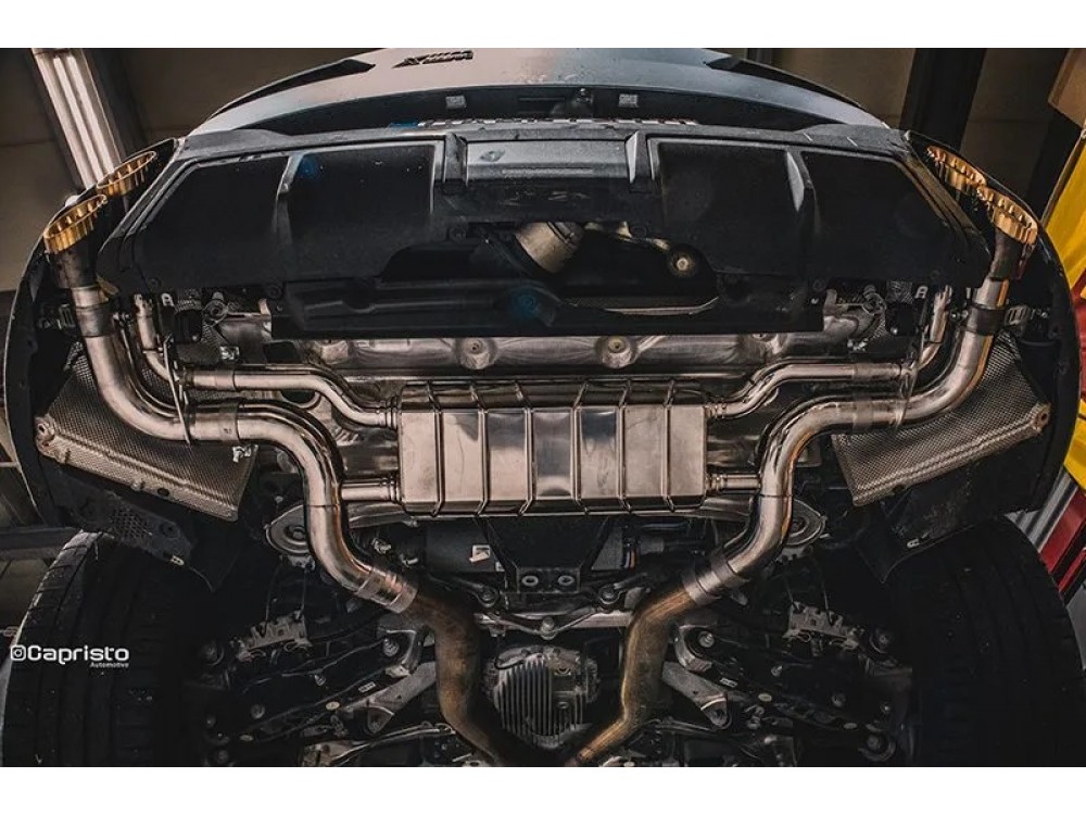 Capristo BMW XM G09 Cat-back with catalytic converters that remove OPF filters